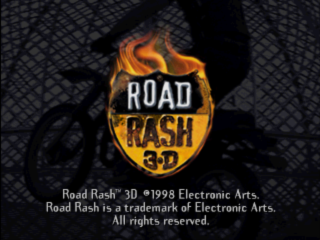 Road Rash 3D title screen for Playstation
